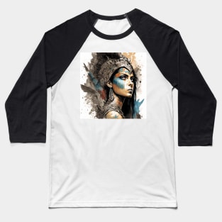 Fierce Egyptian Warrior Illustration Baseball T-Shirt